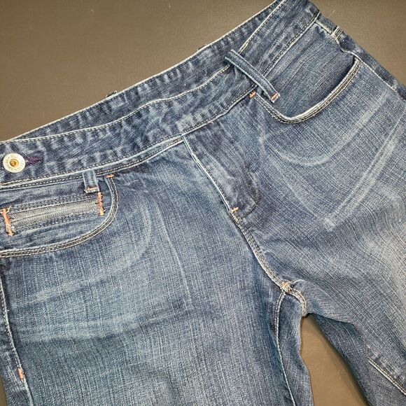 Polo Ralph Lauren Halle Jean Womens Size 2 Dark Wash Denim Cropped Jeans Y2K VGC - Picture 3 of 9